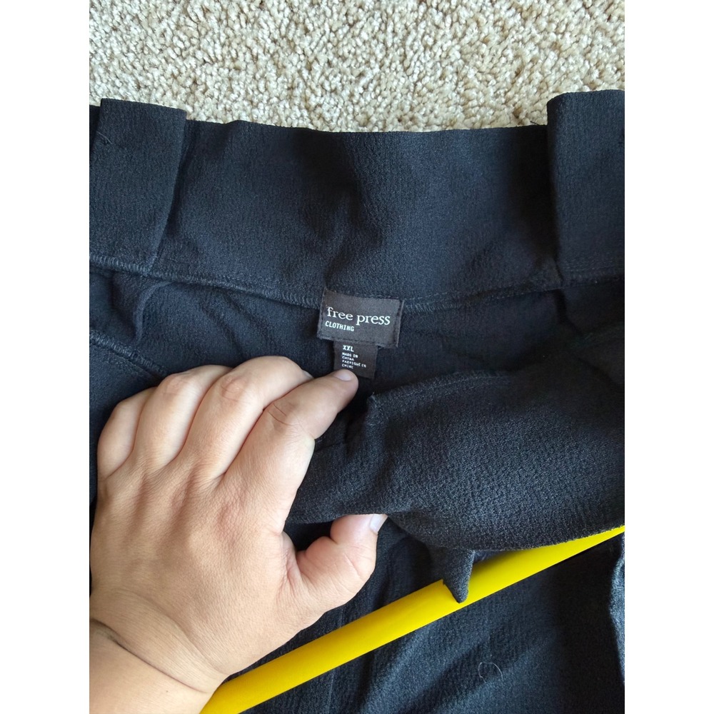 NWT Free Press Womens XXL Black High Waisted Pleated Tie Waist Dress Shorts - Picture 6 of 8